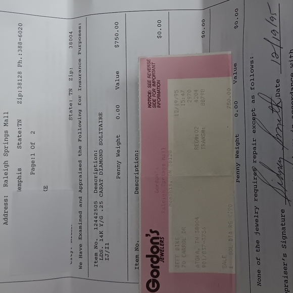 LOWEST PRICE EVER! MUST SELL! Diamond Solitaire with Diamond Wrap Wedding Set - Picture 4 of 7